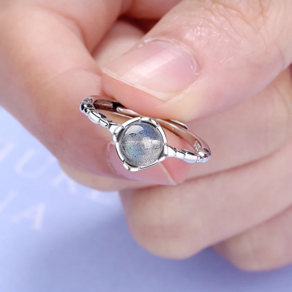 925 Sterling Silver Moonstone Adjustable - Picture 4 of 8
